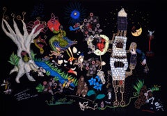 Pensieri oscuri - Barbara d'Antuono, arte tessile contemporanea del XXI secolo cucita a mano
