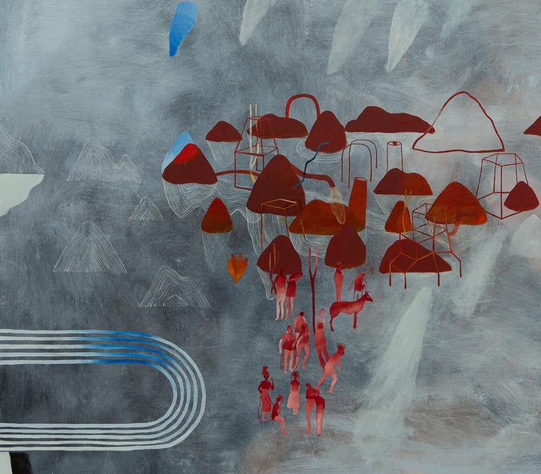 The protecting genius disappearance-Hélène Duclos, Contemporary figurative paint For Sale 2