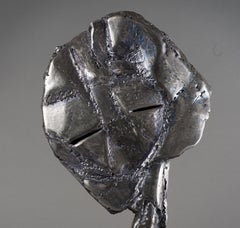 Grey head - Haude Bernabé, 21st Century, Contemporary metal sculpture, figure