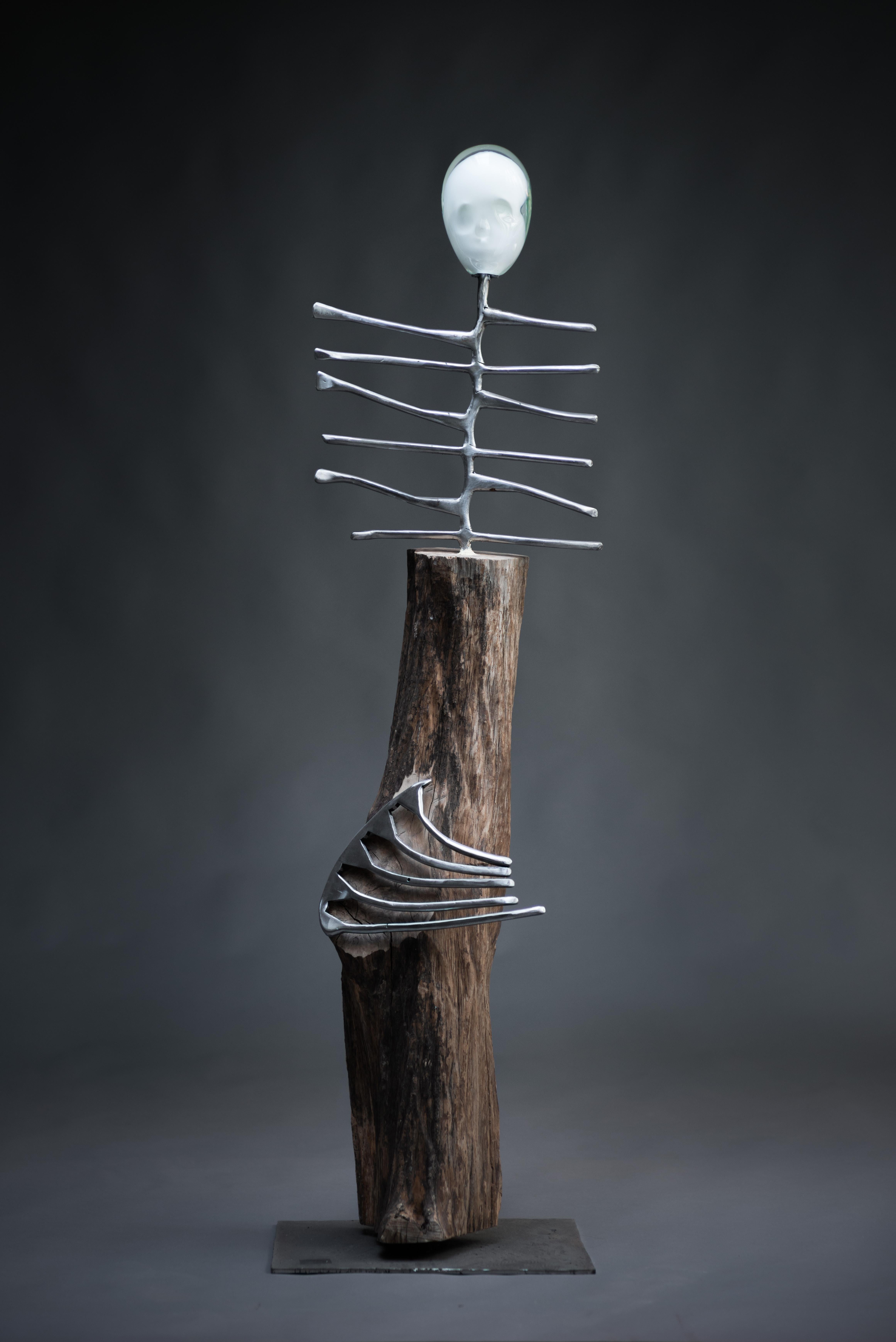 El Desdichado Haude Bernabé, 21st Century, Contemporary metal sculpture, figure