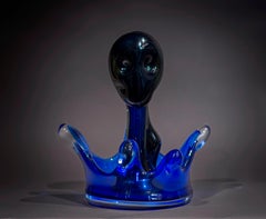 Drop of water - Haude Bernabé, Contemporary Murano blown glass sculpture