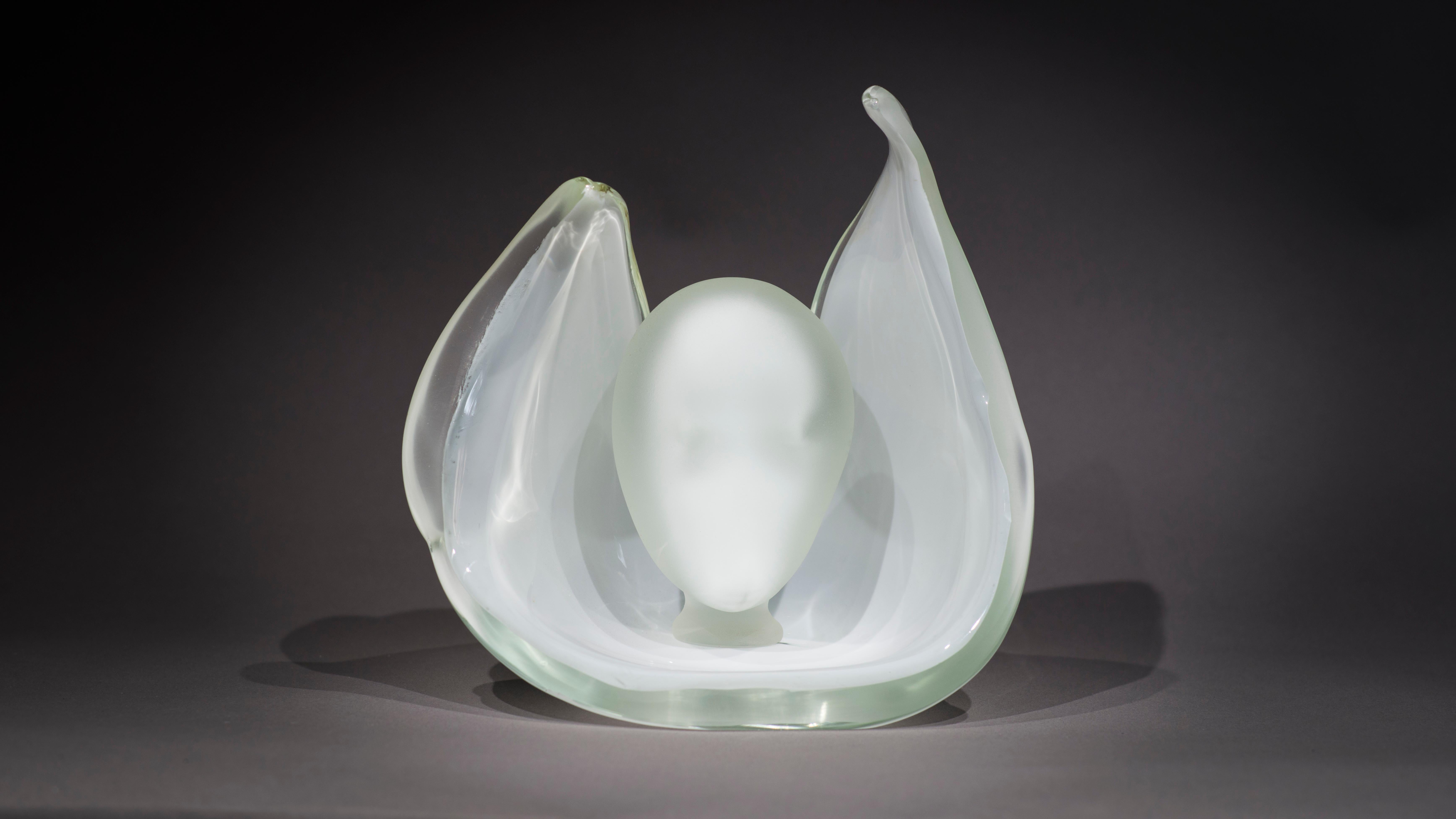 White Light - Haude Bernabé, 21st C., Contemporary Murano blown glass sculpture
