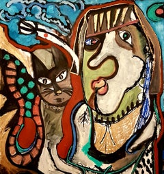 La sacerdotisa y el arañazo -Timothy Archer, Pintura contemporánea