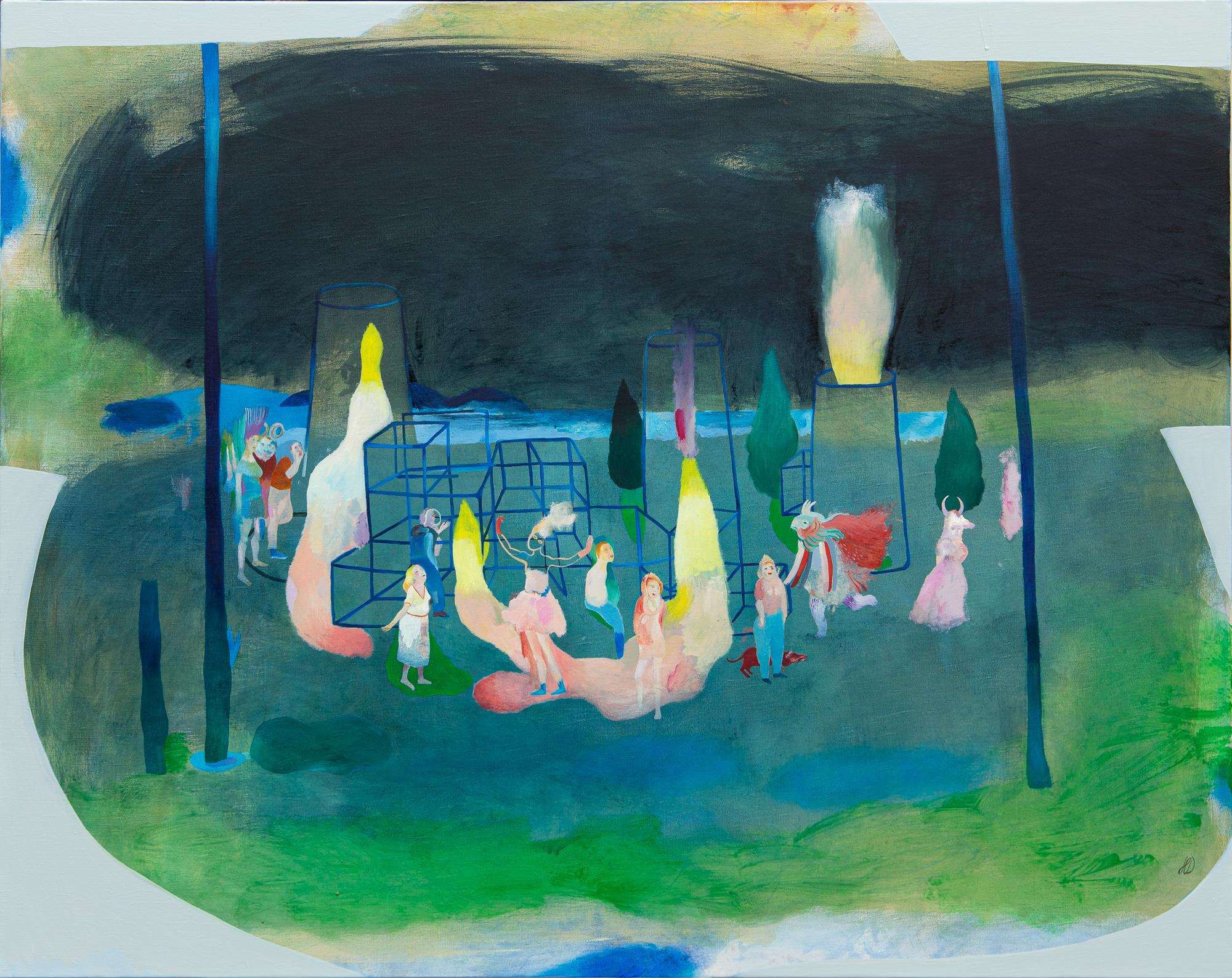 Incoherence of compulsory ways #1 - Hélène Duclos, Contemporary figurative paint