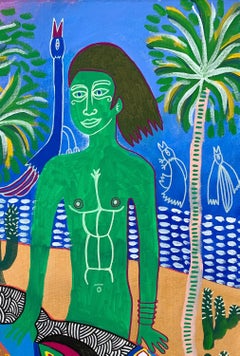 Guiones' kleines Pferd -Julien Calot, 21. Jahrhundert, Zeitgenössische figurative Farbe