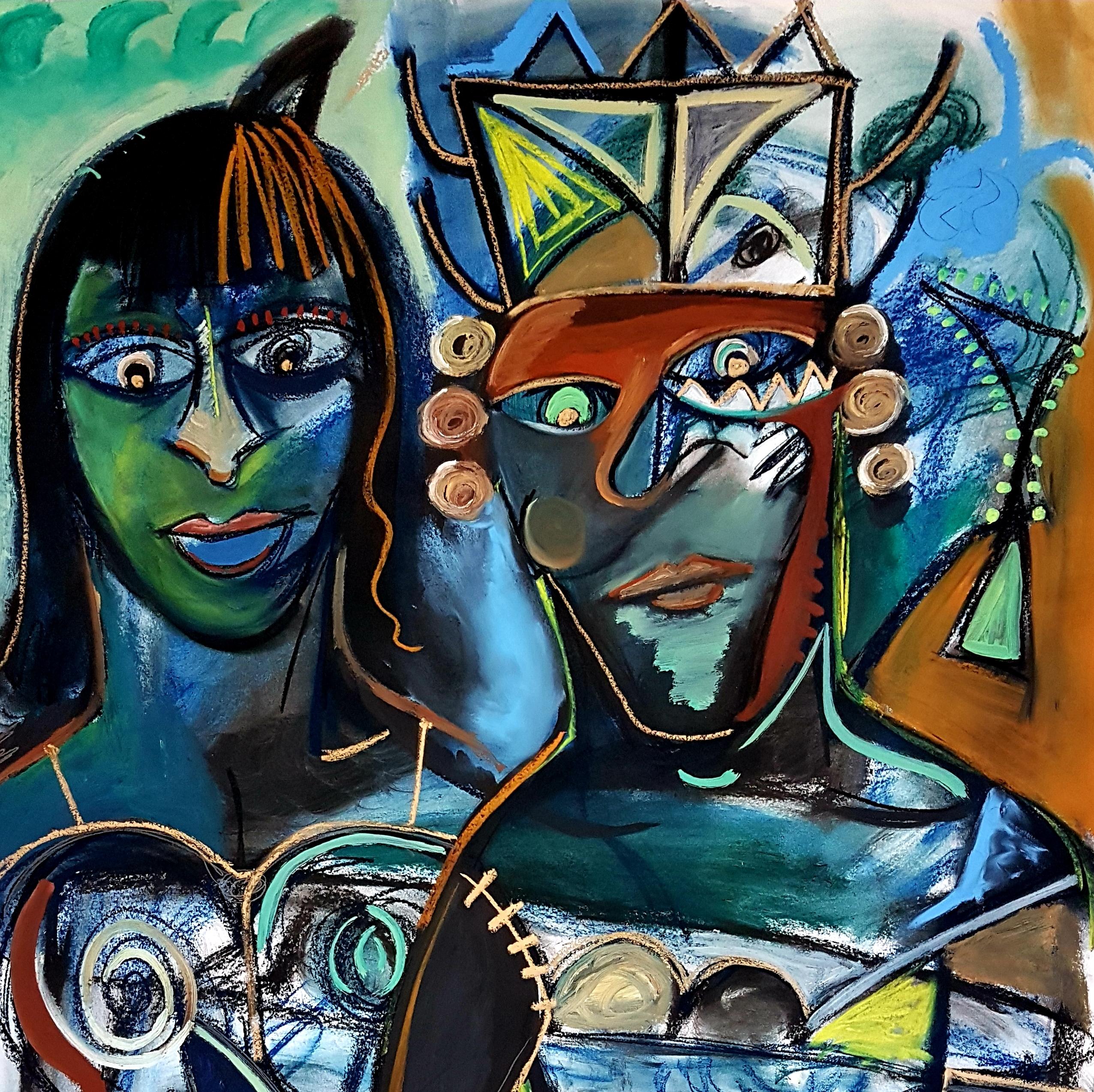 La joven y la manivela-Timothy Archer, Pintura contemporánea en venta 1
