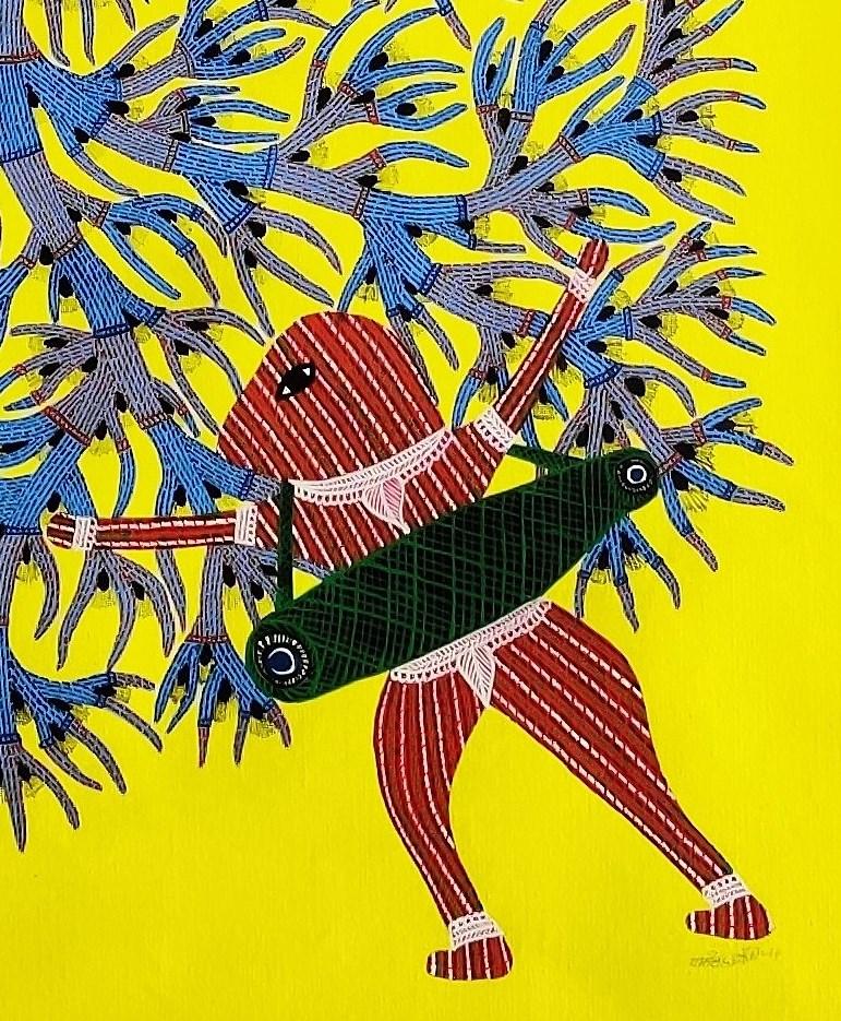 Gram Devi - Ram Singh Urveti, 21st Century, Indian contemporary painting 3