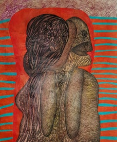 Head #1627- Geneviève Seillé, 21st Century, Outsider art, Figurative art