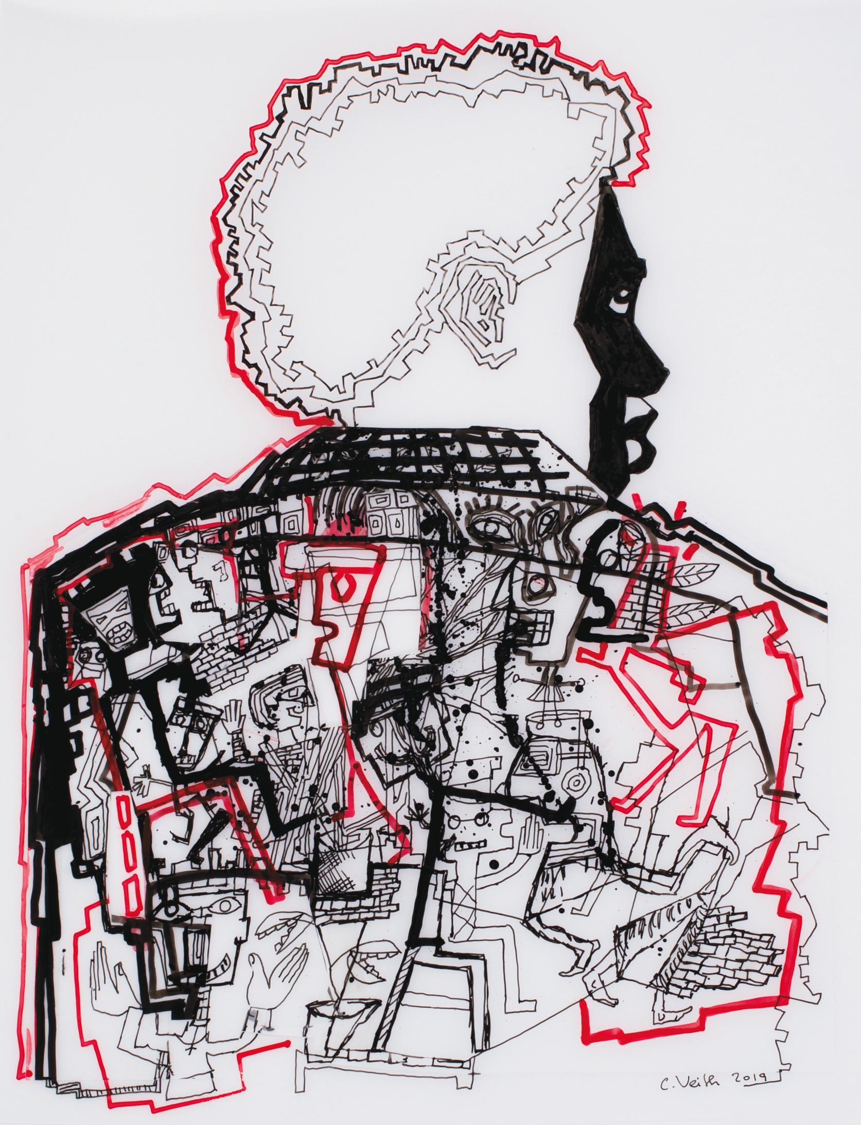 Like brothers #1 Caroline Veith 21st Century art Contemporary figurative drawing