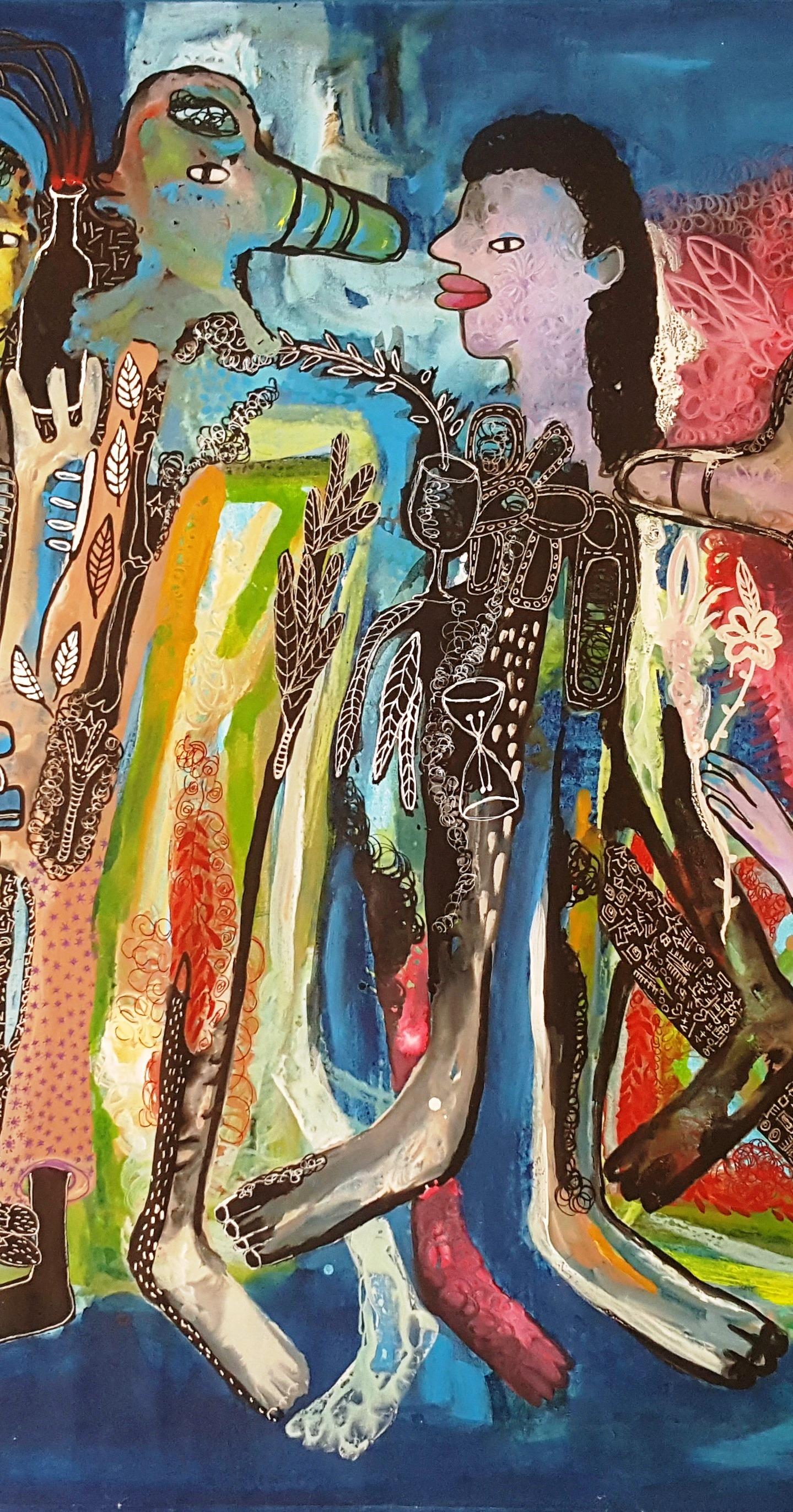 The night lovers - William Bakaïmo, 21st Century, Contemporary African Painting 2
