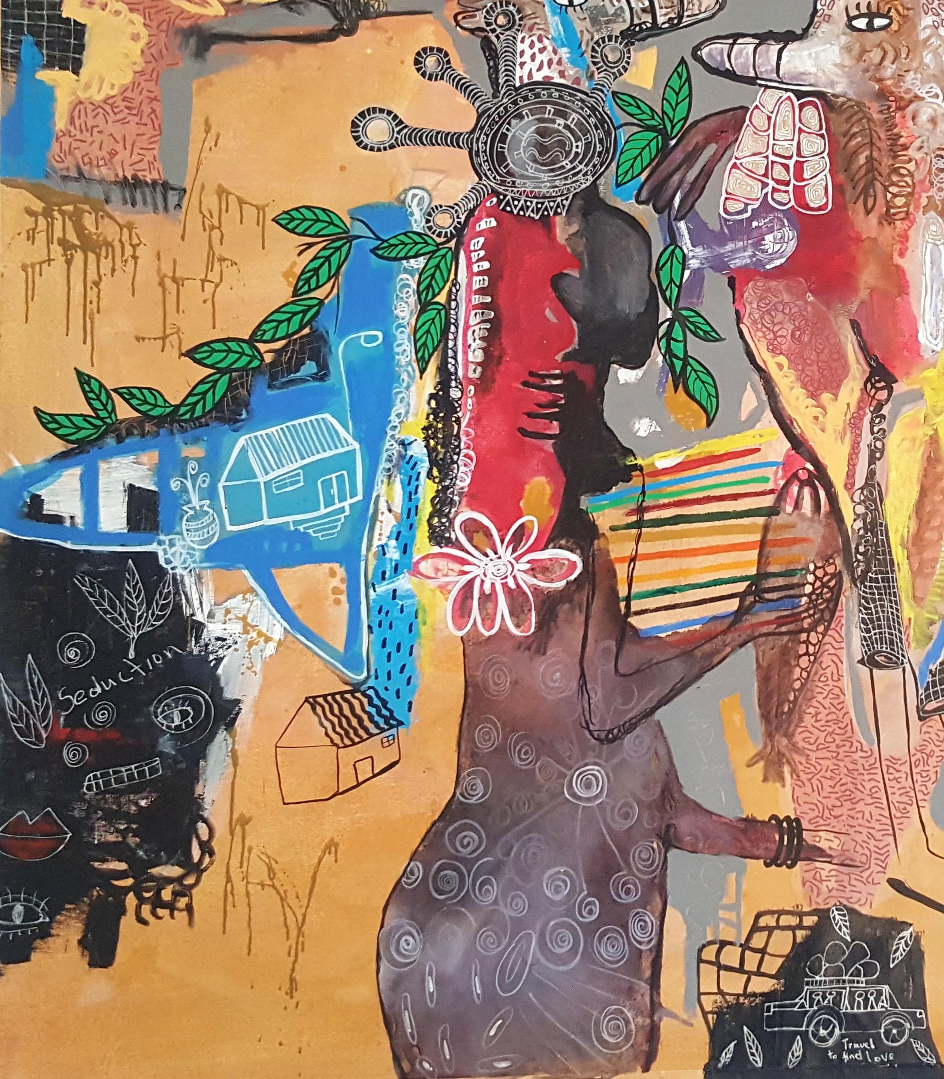 Lovers' walk - William Bakaïmo, 21st Century, Contemporary African Painting 1