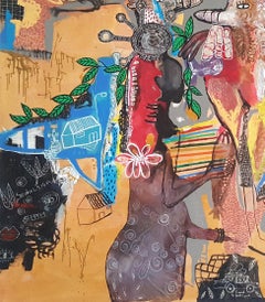 Lovers' walk - William Bakaïmo, 21st Century, Contemporary African Painting
