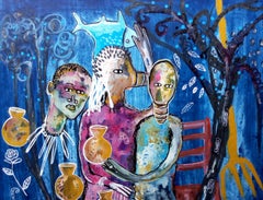 Romantic man - William Bakaïmo, 21st Century, Contemporary African Painting