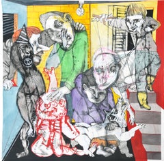 Festejos electorales - Sergio Moscona, 21st Century, Figurative painting