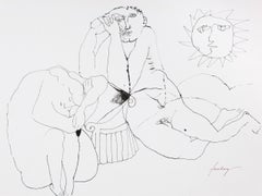 Couple - Lajos Szalay, 20th Century, Figurative drawing