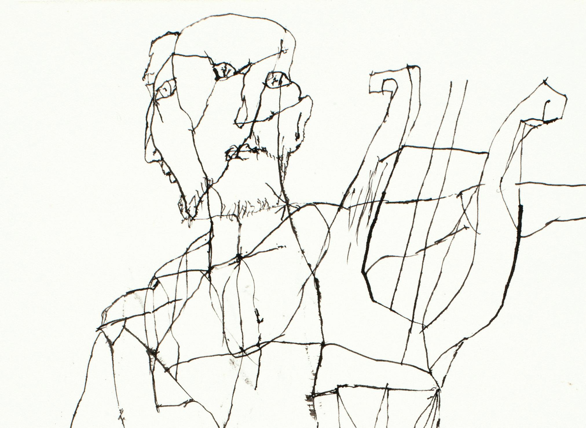 Odes to the sun - Lajos Szalay, 20th Century, Figurative drawing For Sale 1