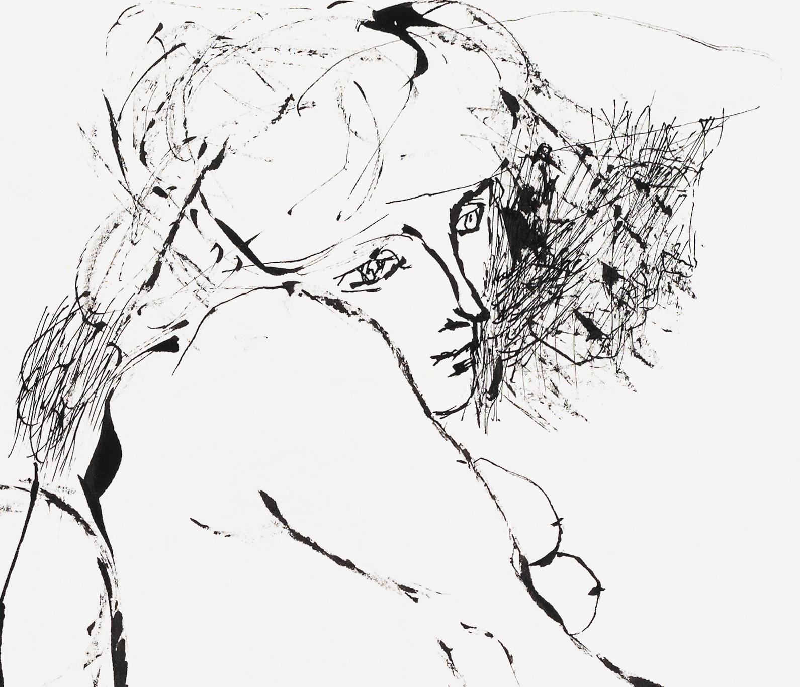 The couple / Disillusion - Lajos Szalay, 20th Century, Figurative drawing For Sale 1