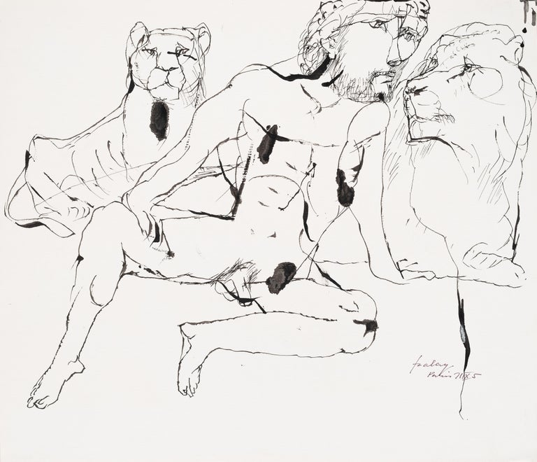 A Season in Paris, Daniel - Lajos Szalay, 20th Century, Figurative drawing - Art by Lajos Szalay