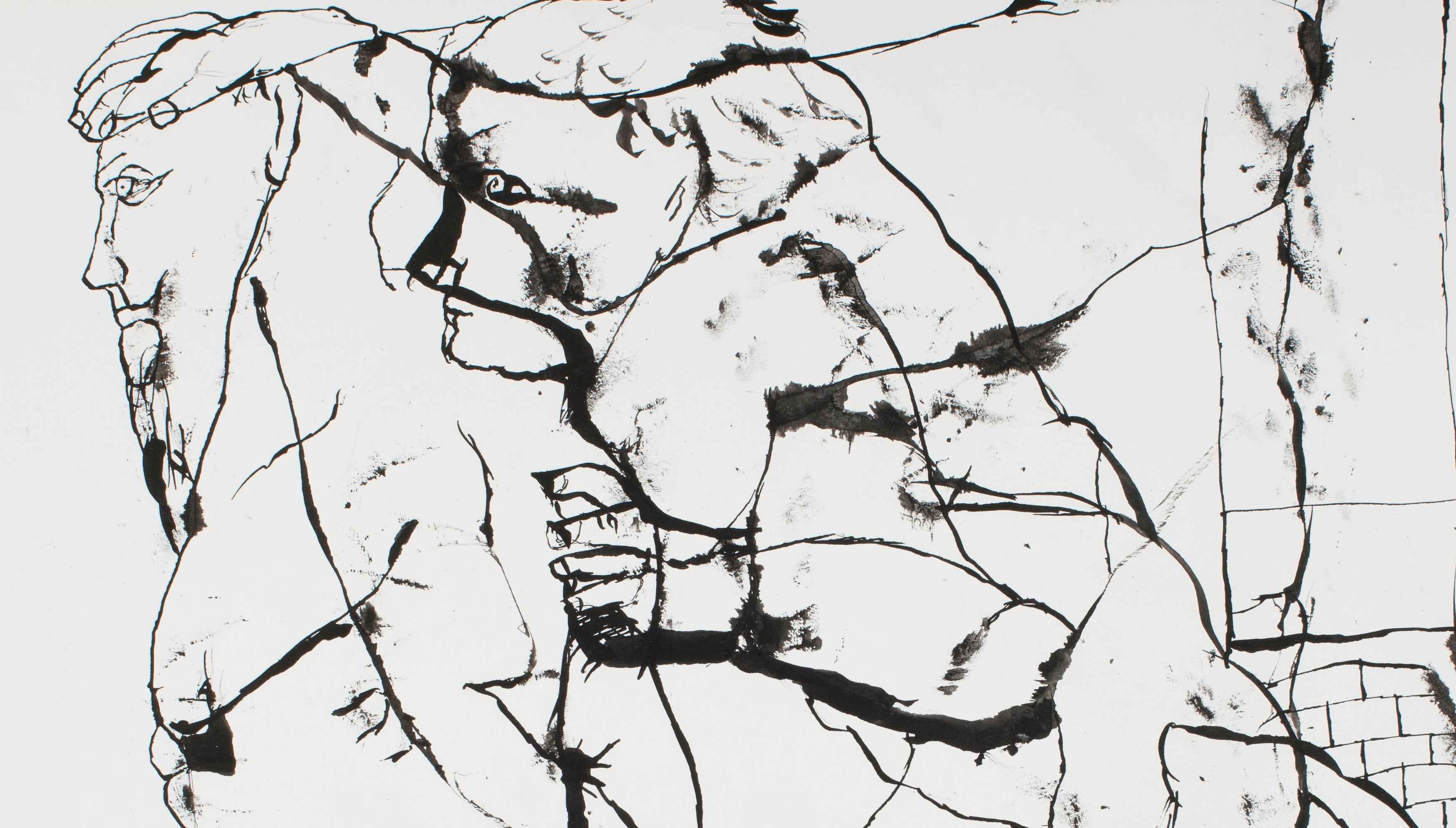 Der Gefangene - Lajos Szalay, 20. Jahrhundert, Figurative Zeichnung im Angebot 3