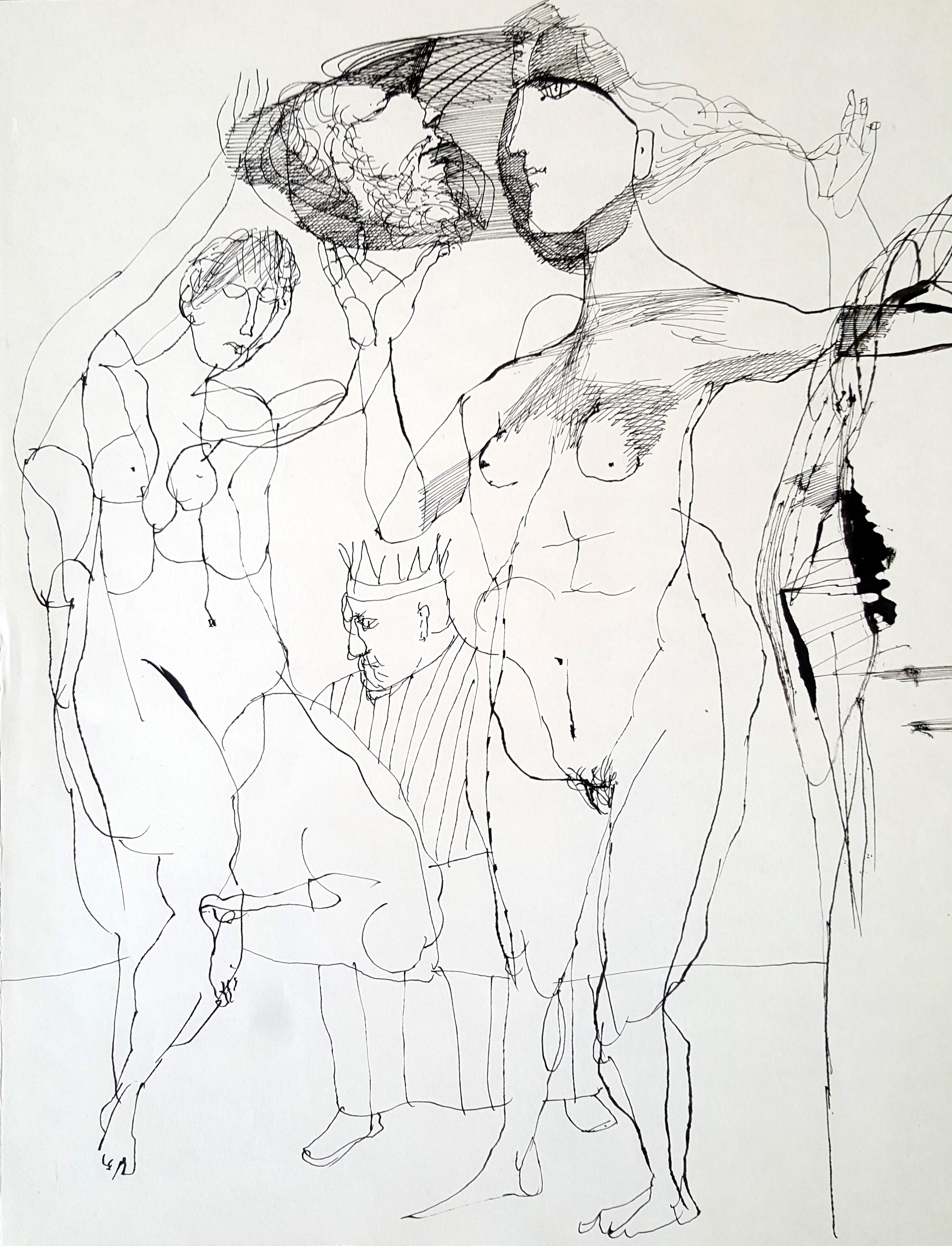 Salomè - Lajos Szalay, XX secolo, Disegno figurativo in vendita 1