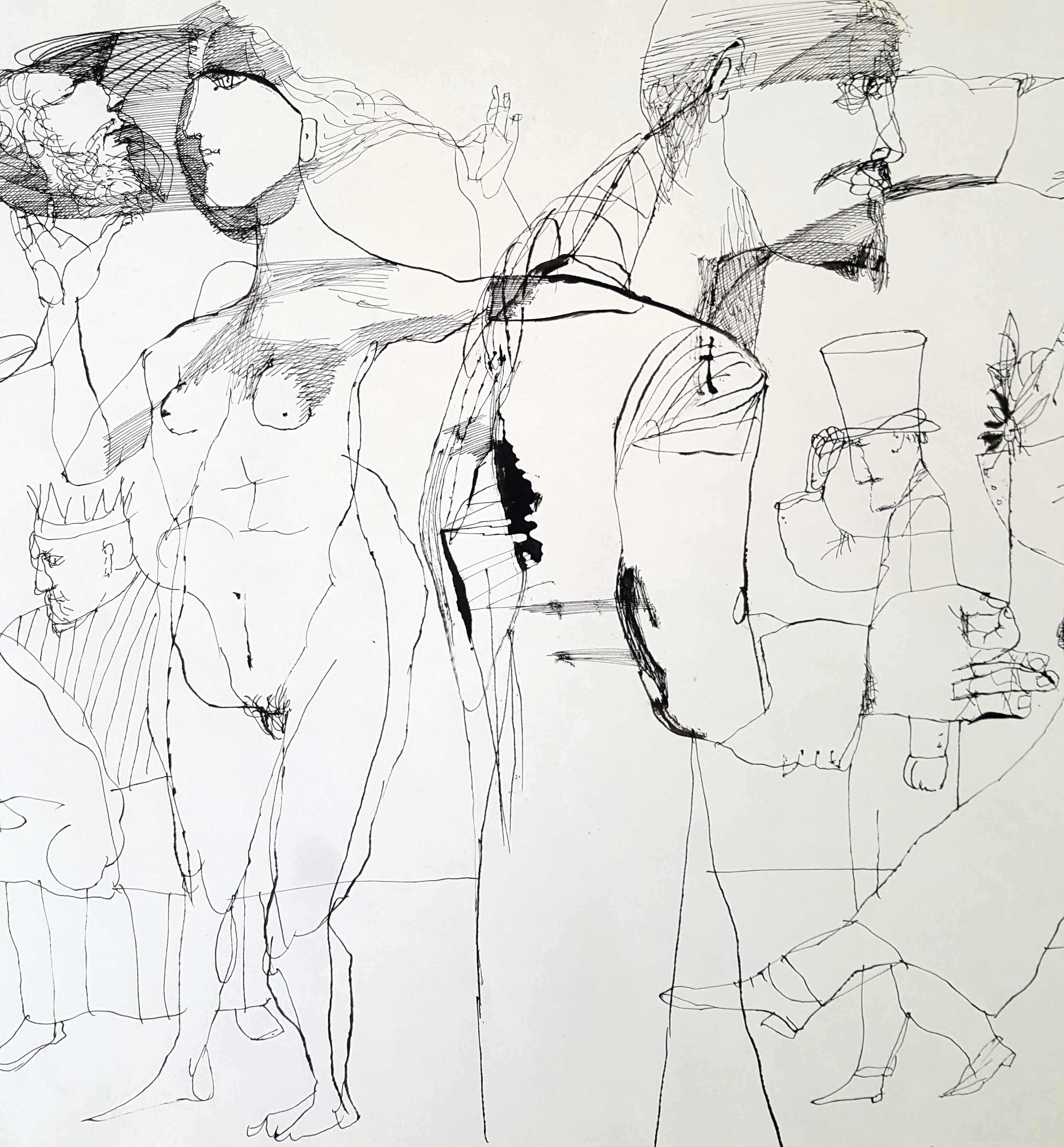 Salomè - Lajos Szalay, XX secolo, Disegno figurativo in vendita 2