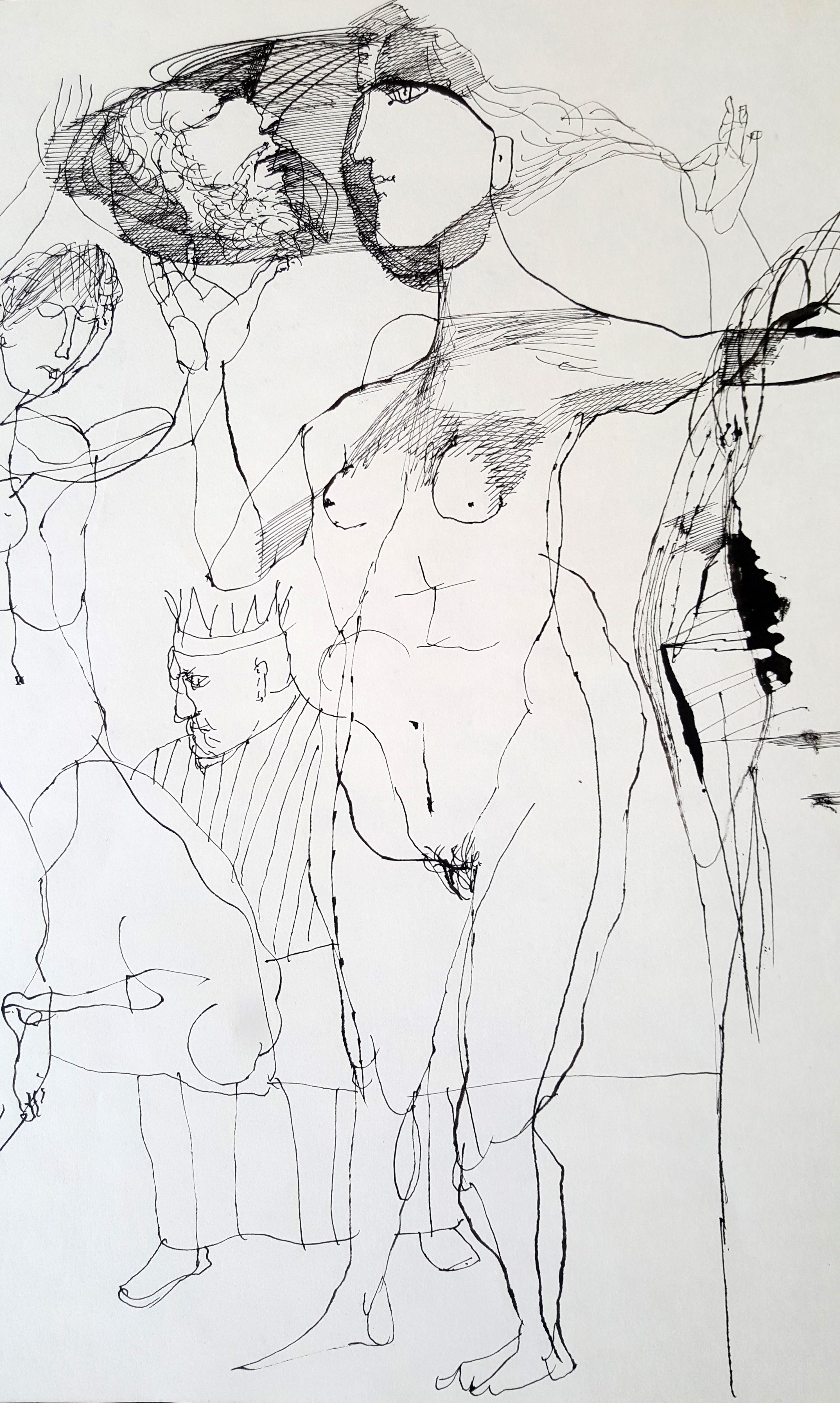 Salomè - Lajos Szalay, XX secolo, Disegno figurativo in vendita 4