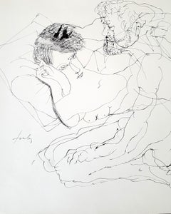 Couple - Lajos Szalay, 20th Century, Figurative drawing