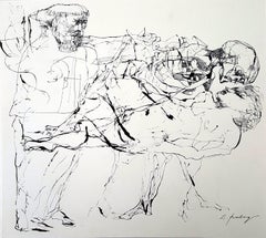 La muerte y la doncella - Lajos Szalay, Siglo XX, Dibujo figurativo