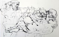 Death and the maiden - Lajos Szalay, 20th Century, Figurative drawing