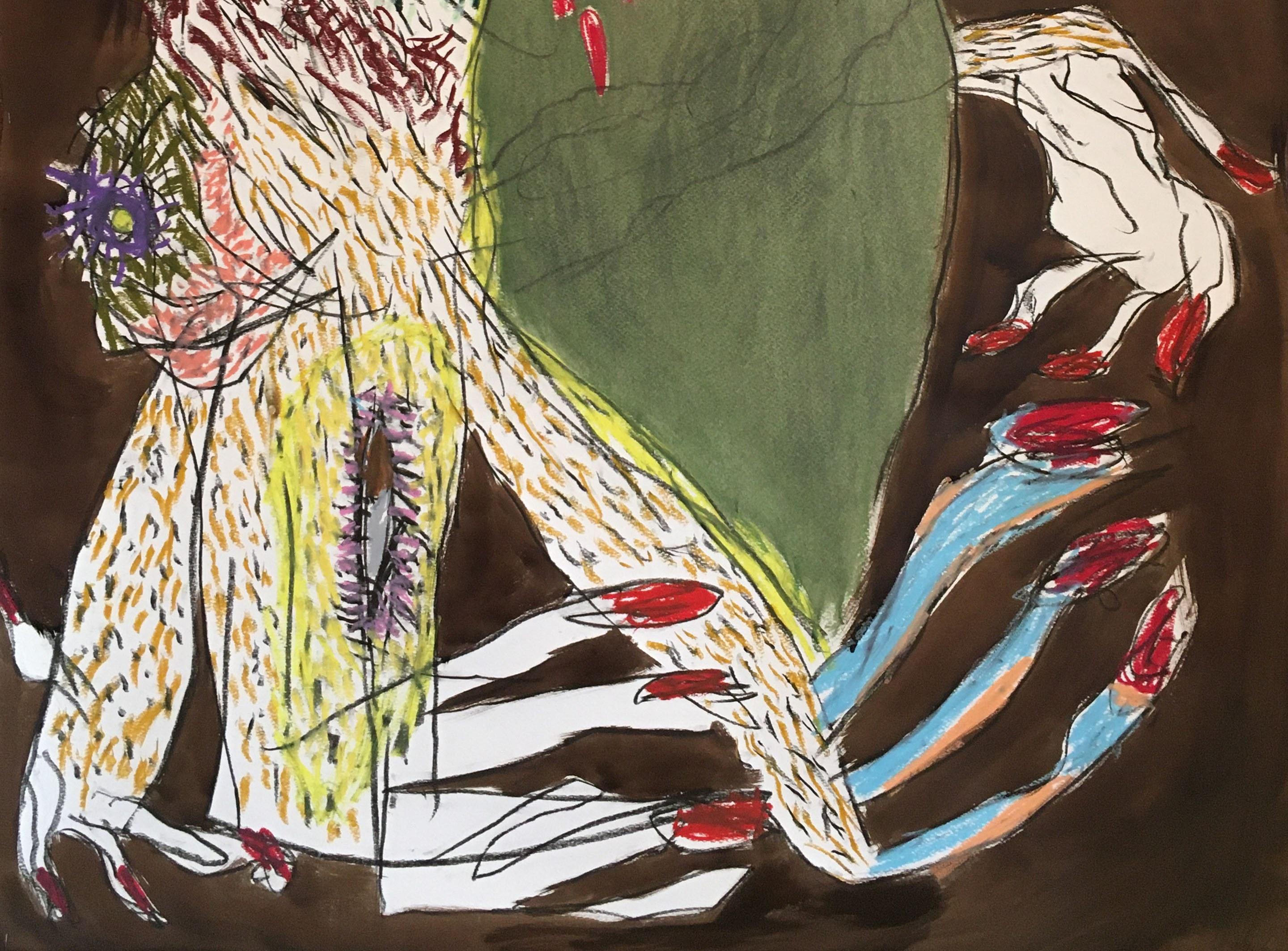Gloutorama - Julien Wolf, 21° secolo, disegno espressionista contemporaneo in vendita 2
