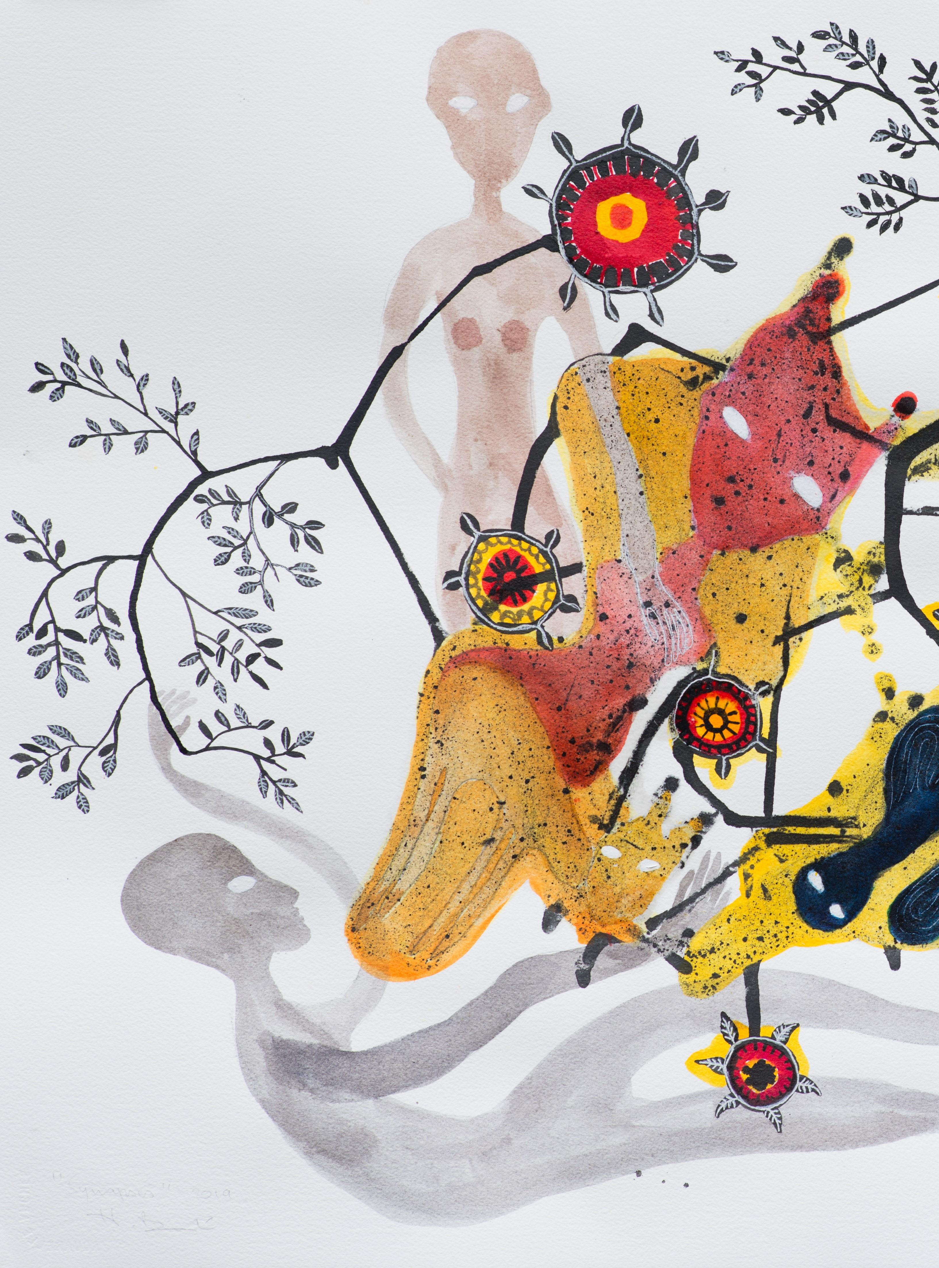 Synapses - Haude Bernabé, 21st Century, Contemporary Figurative Drawing 1