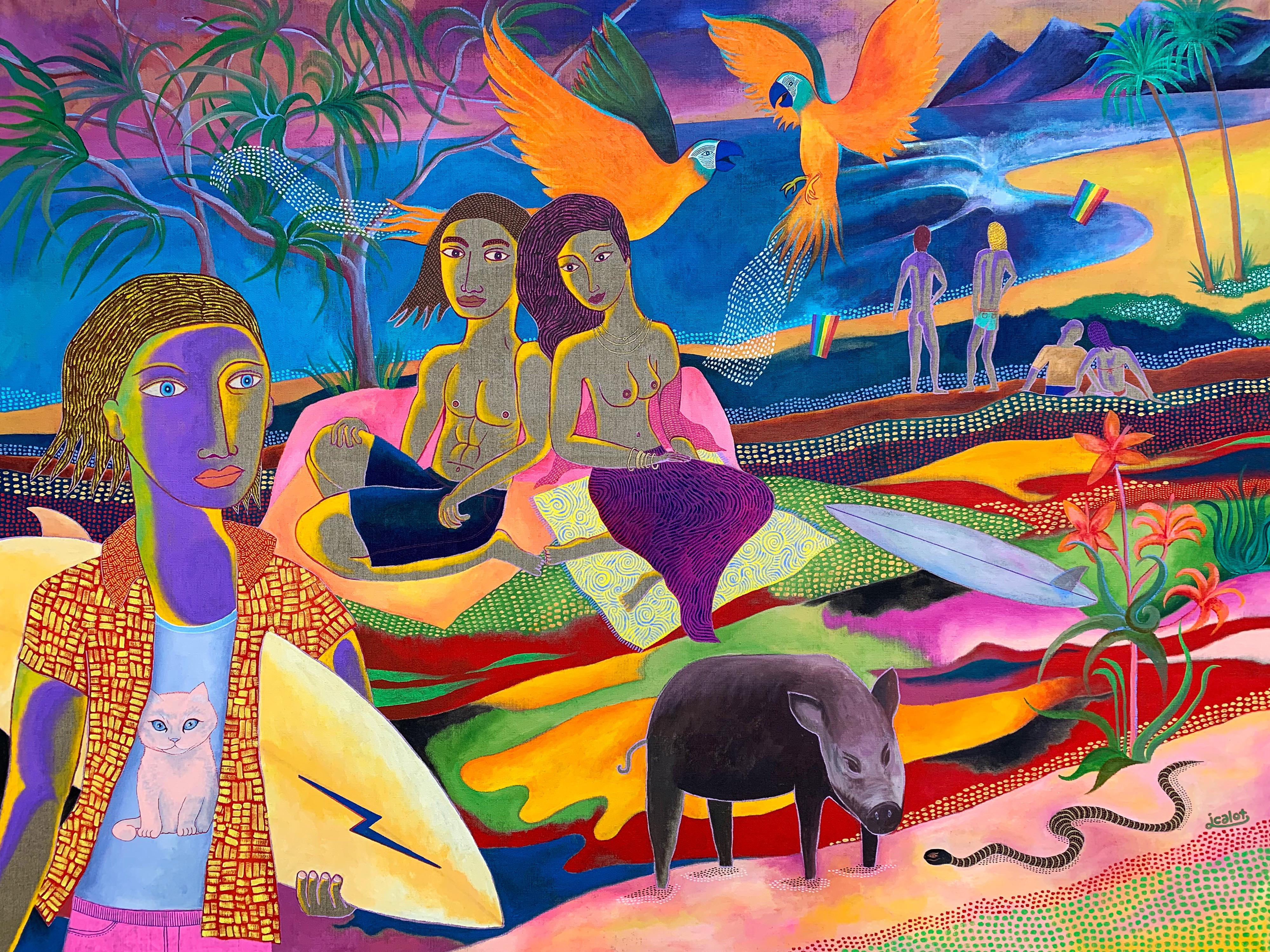 Cuando se pone el sol - Julien Calot, Arte del siglo XXI, Pintura contemporánea