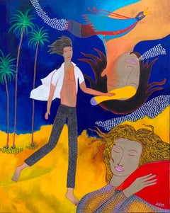 Le rêve - Julien Calot, 21e siècle, peinture figurative contemporaine