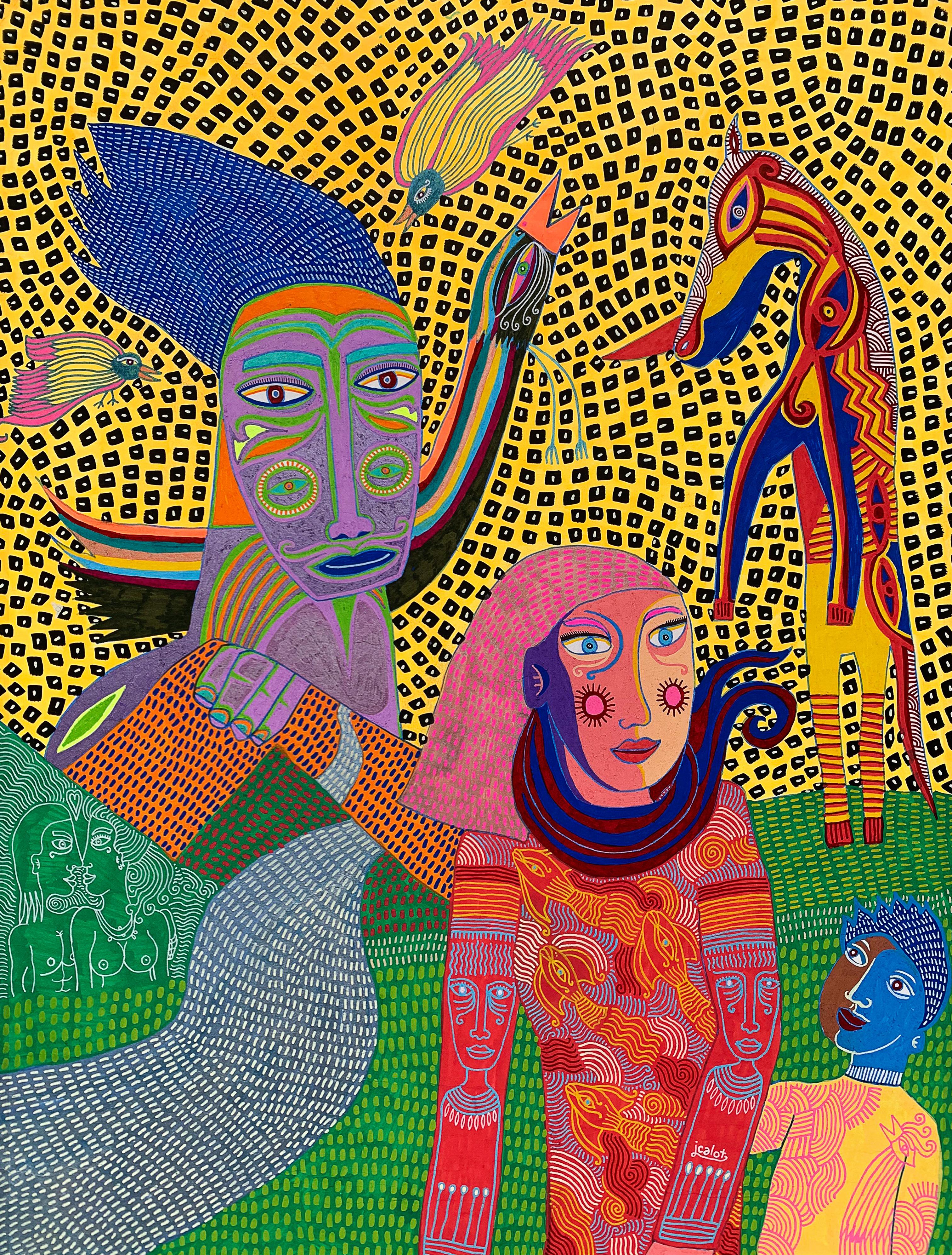 Pintura acrílica sobre lienzo
Firmado a mano en la parte inferior derecha por el artista
Obra única

Descubre las nuevas obras sobre lienzo del emergente y talentoso artista francés Julien Calot en su exposición personal "Pasajeros" en la Galería