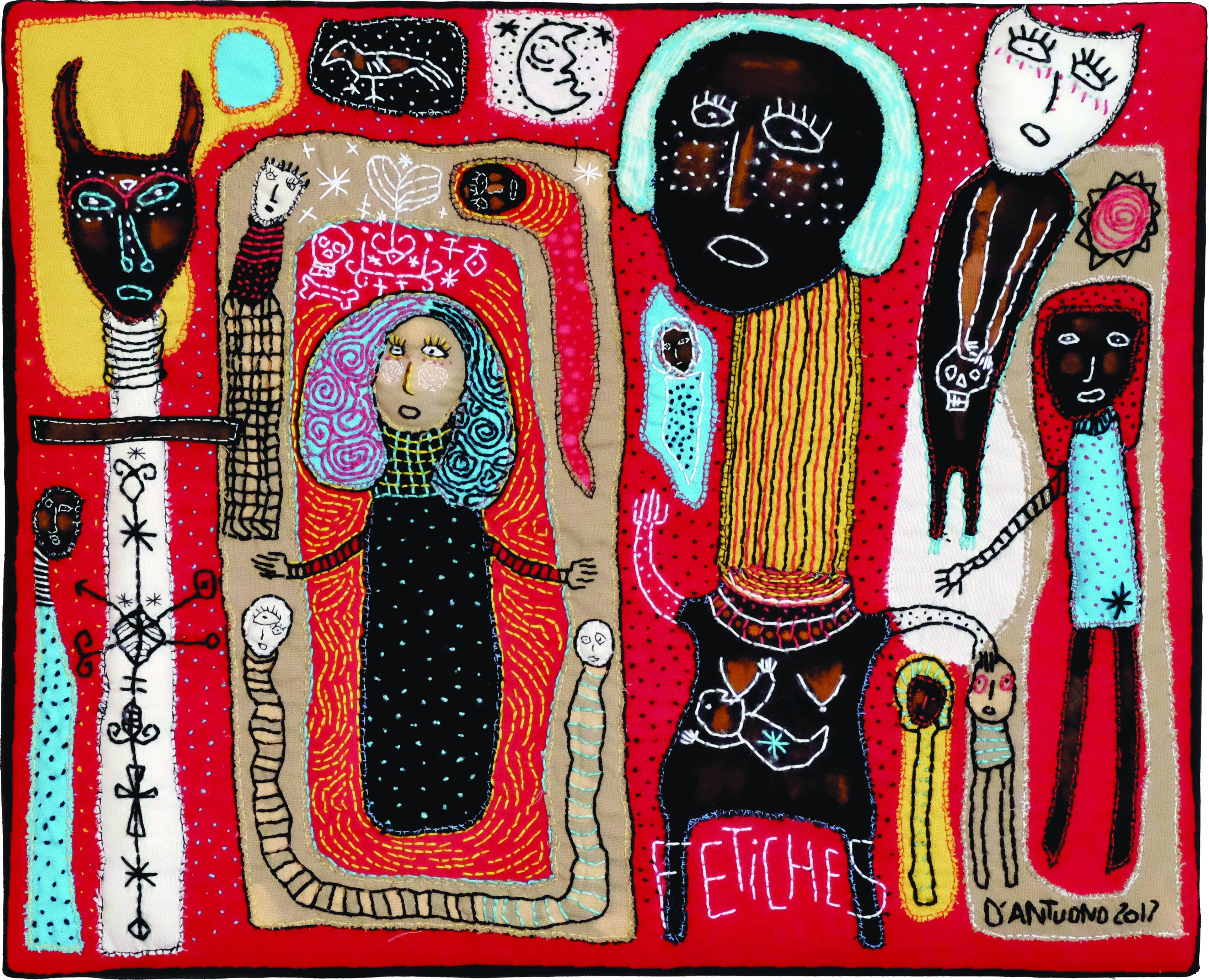 Fetishes, Barbara d'Antuono, art textile contemporain du XXIe siècle