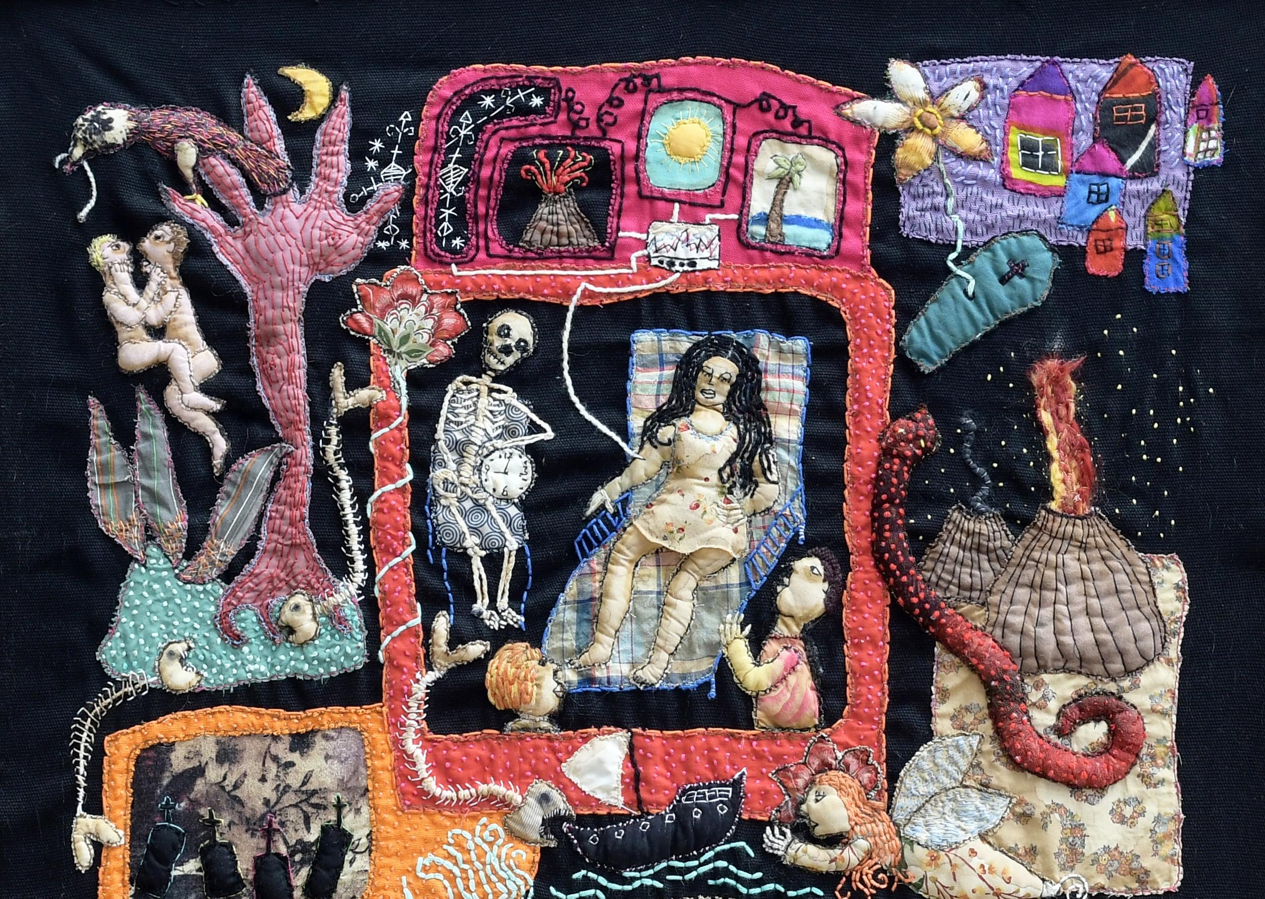 Aún estás a tiempo, Barbara d' Antuono, Arte textil contemporáneo del siglo XXI en venta 3
