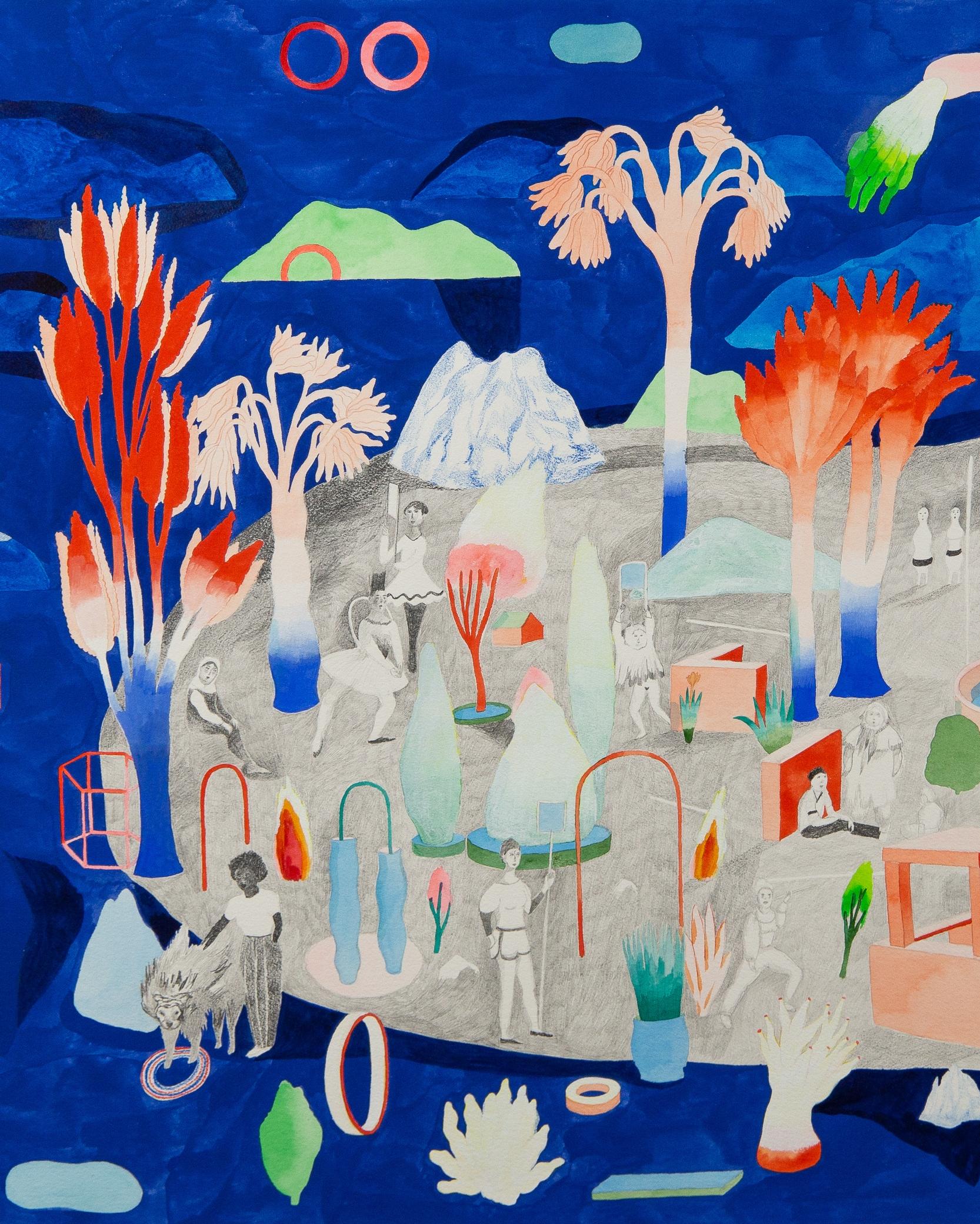 Gouache, crayon de couleur et graphite sur papier
Signé en bas à droite
Travail unique

1 / Hélène DUCLOS, 2016 - Déclaration de l'artiste

