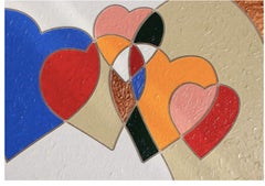 Albrecht Behmel, Connected Heart 1900 Diamonds on Maplewood and Acrylics