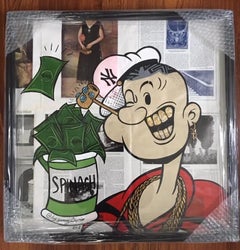 Gomez Duran, Bad Popey, Acrylic and charcoal on canvas