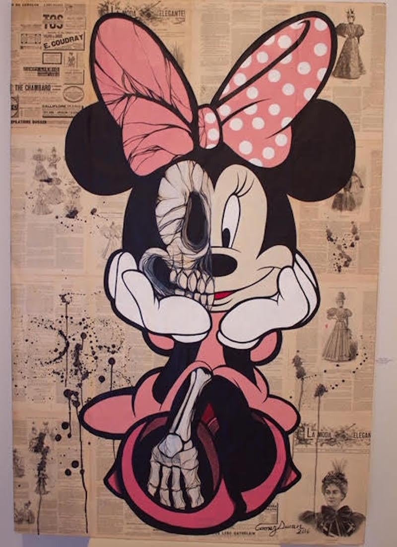 Gomez Duran, Minnie after checking Mickey's phone - Art by  Gomez Duran