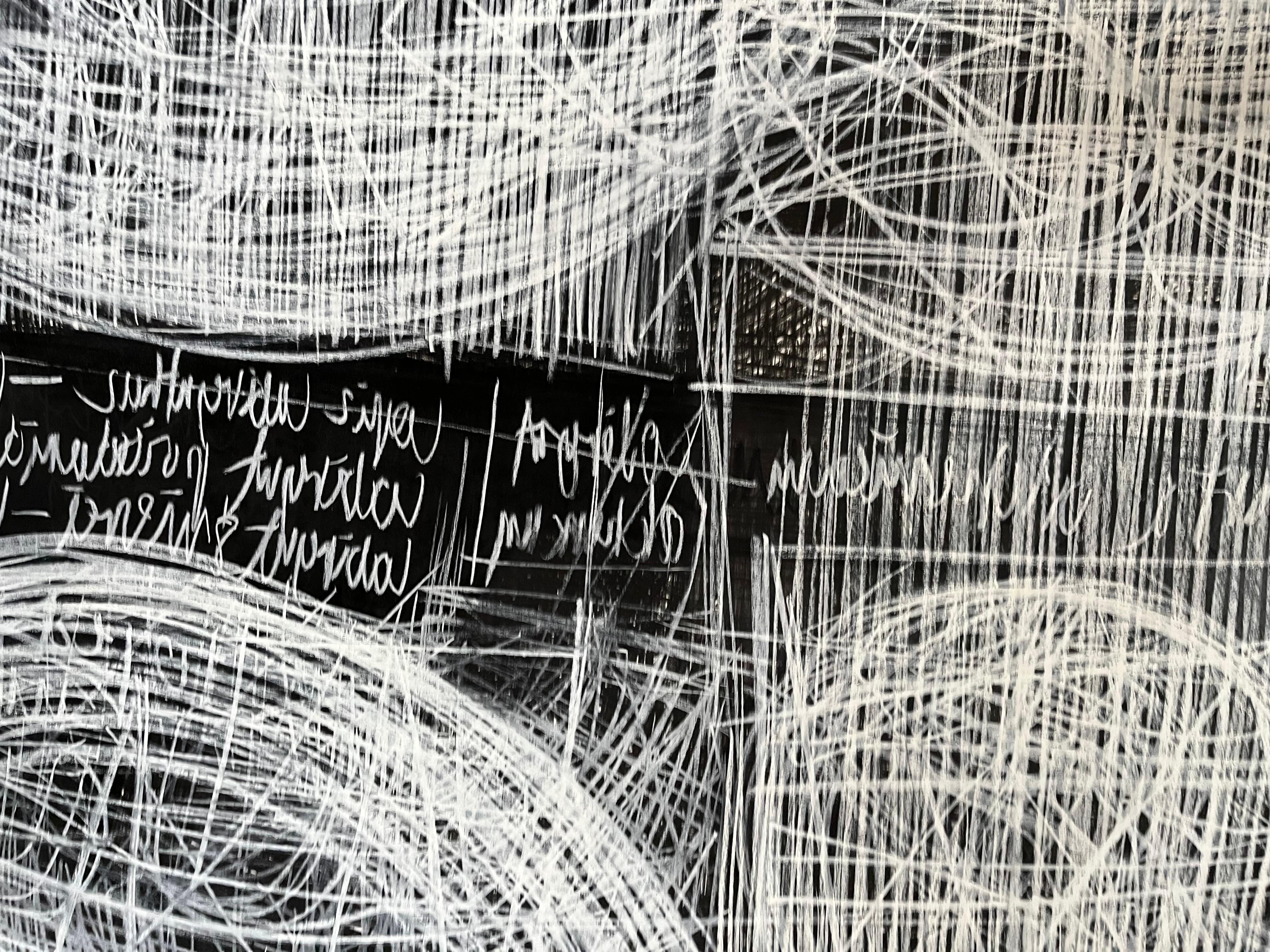 Drawing 14, Série de dessins, grand format, fusain sur papier panneau en vente 1