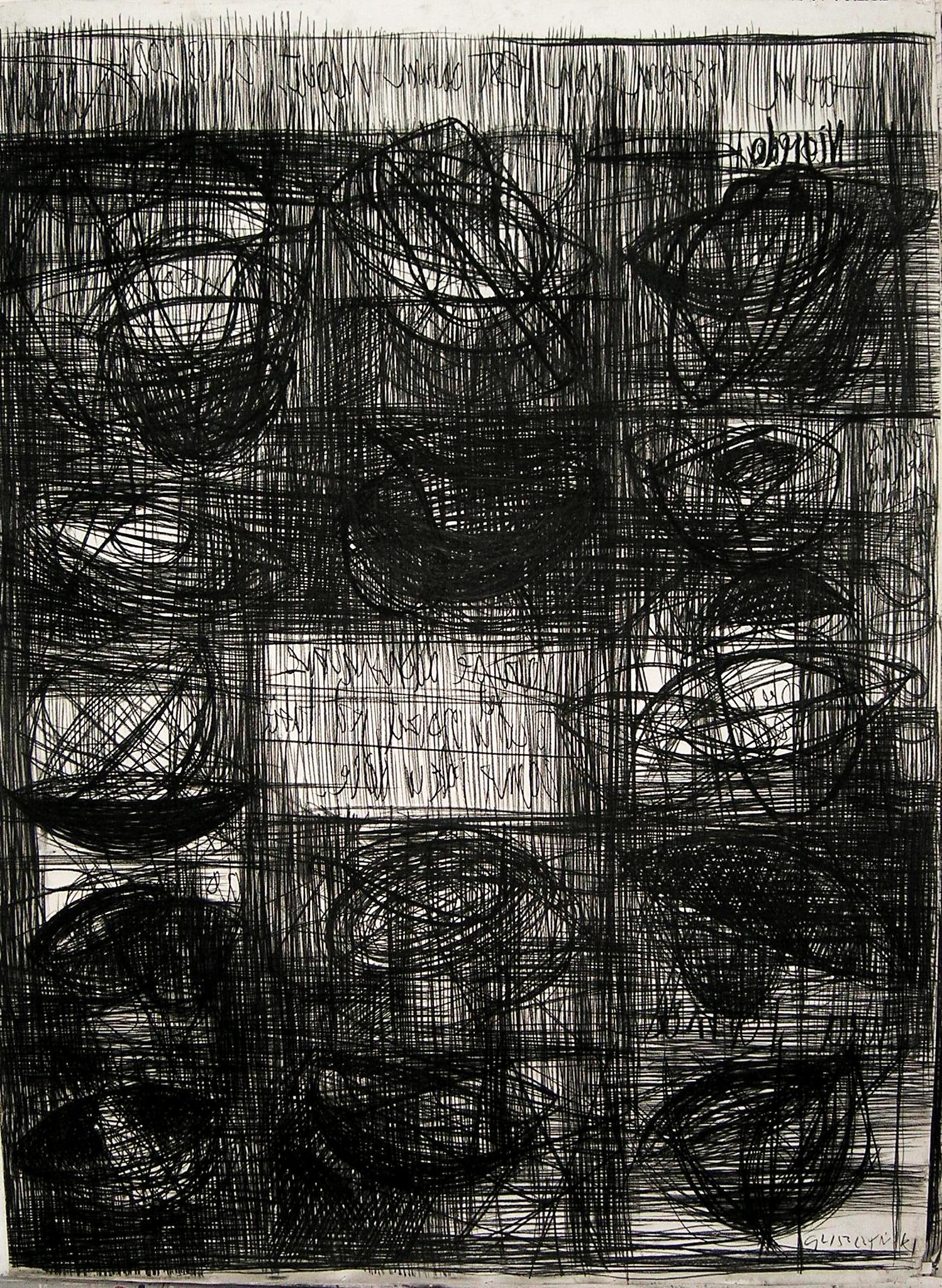 Drawing 13, Series Drawing - Large Format, Charcoal On Paper Panting