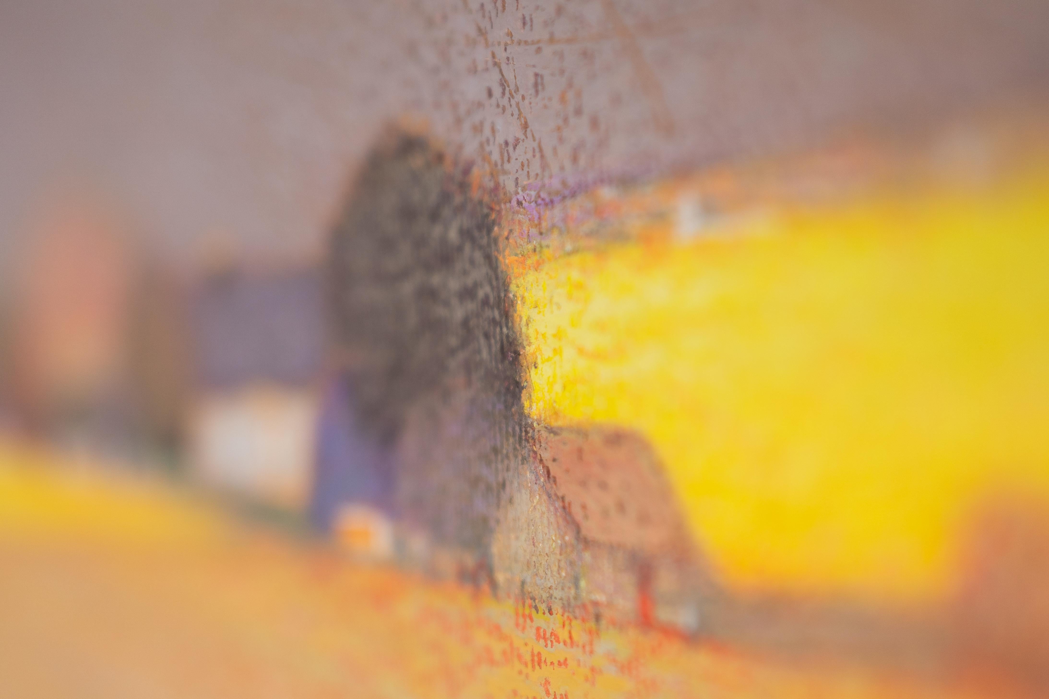 PAESE 1  - Paesaggio contemporaneo pastello a olio  Pittura - Art di Janusz Kokot