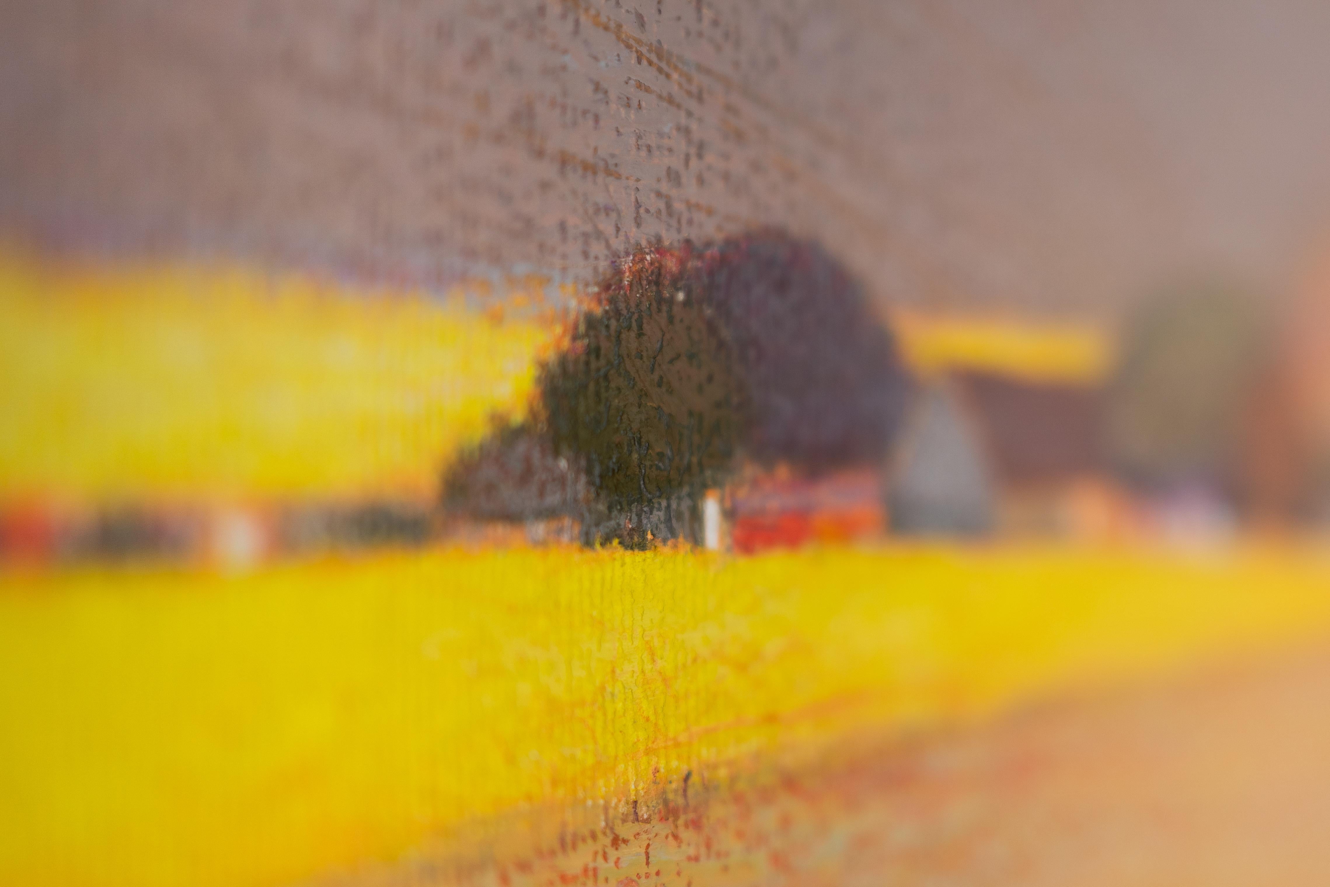PAESE 1  - Paesaggio contemporaneo pastello a olio  Pittura - Art Contemporaneo di Janusz Kokot
