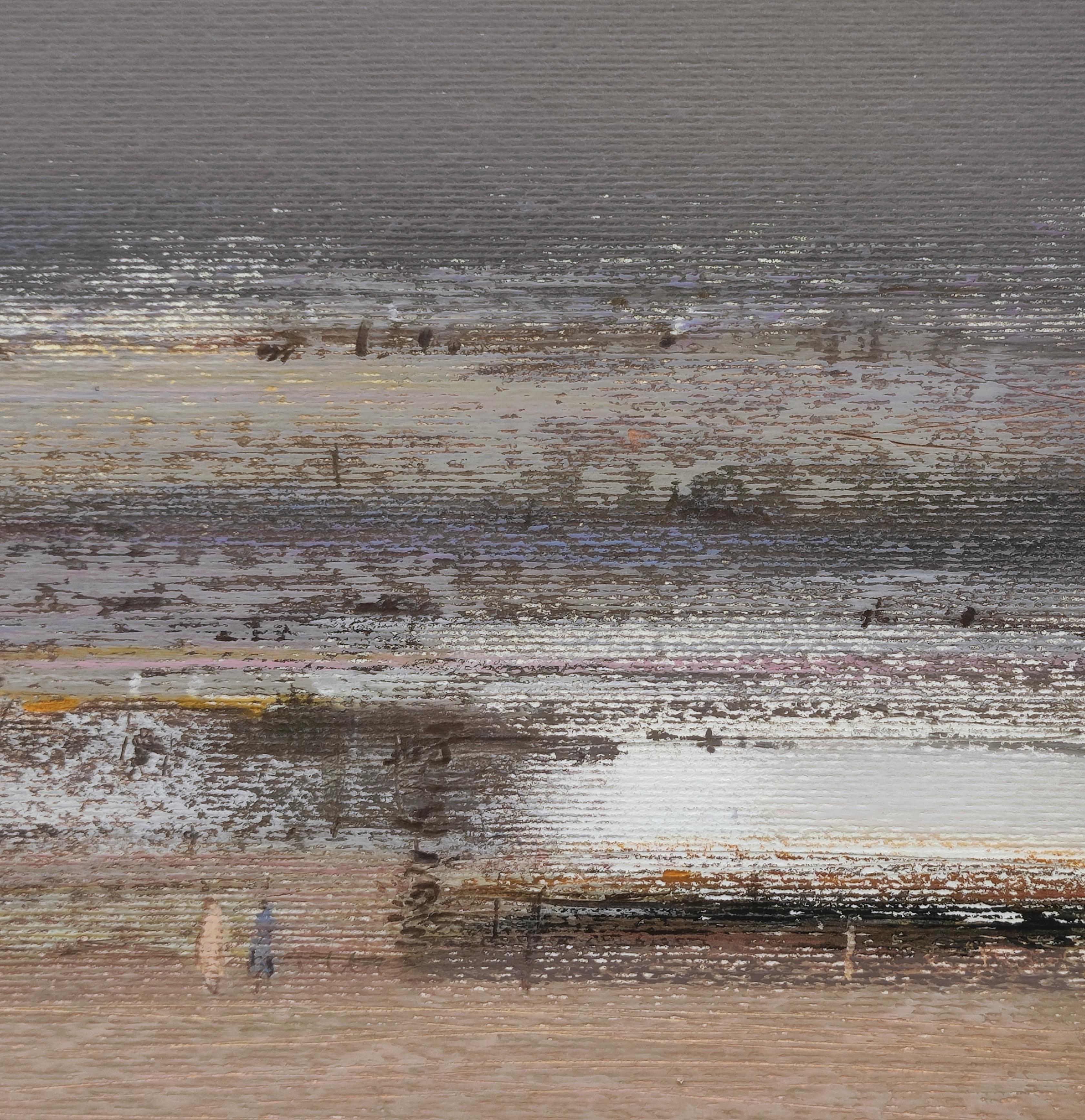 City On The Sand - Contemporary African Landscape,  Ölpastellfarbenes Gemälde im Angebot 3