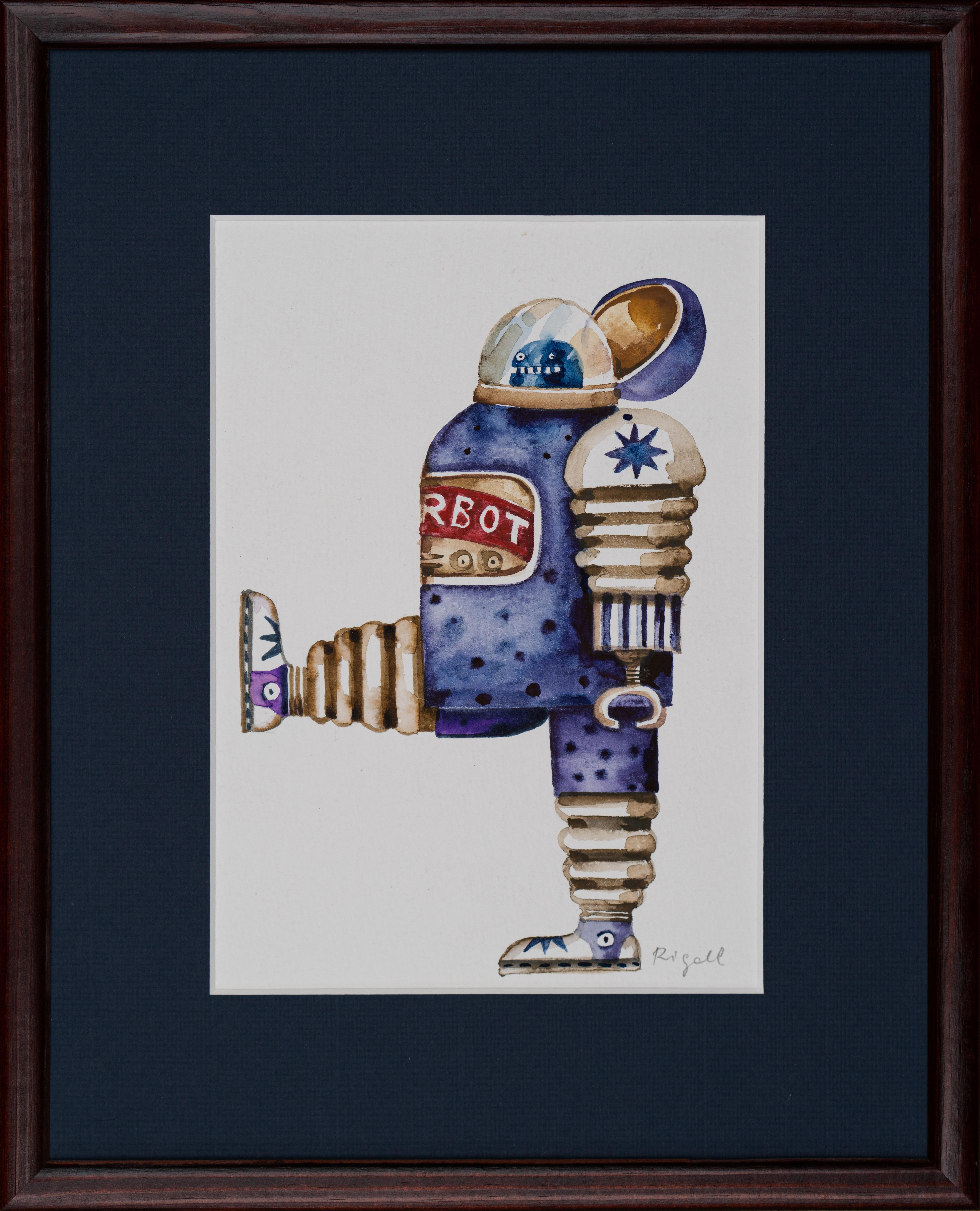 ROBOT - Illustrazione originale di un libro per bambini per "Stupido Funio".