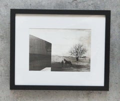 Harbor - Figure With Horse -  Modern Figurative Nature and Landscape Drawing