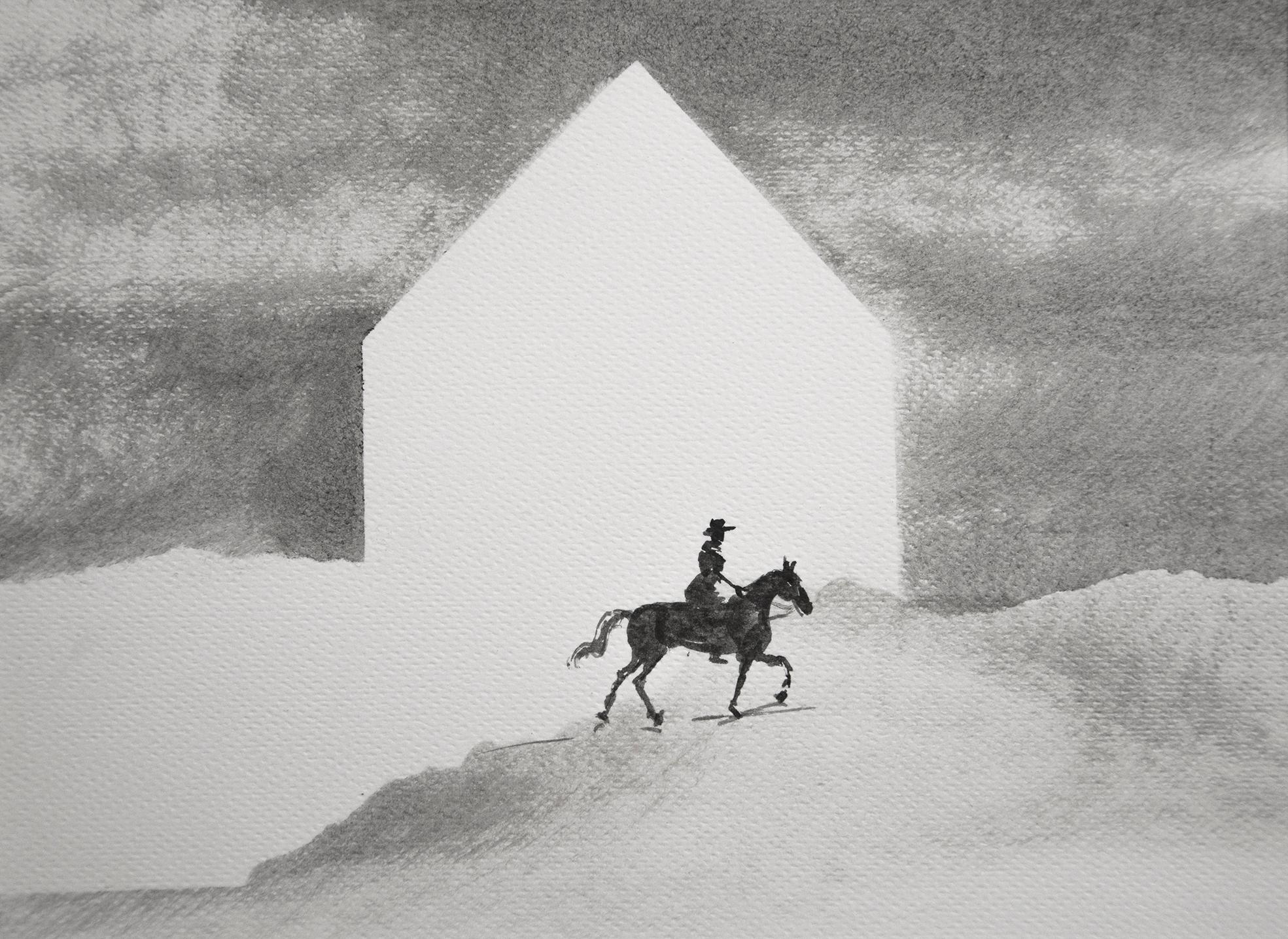 Figurative Art Hanna Banaszczyk - Homecoming V  Cavalier -  The Moderns Figurative Nature and Landscape Drawing (Dessin figuratif moderne de la nature et du paysage)