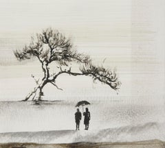 Together - Modern Figurative Nature and Landscape Drawing