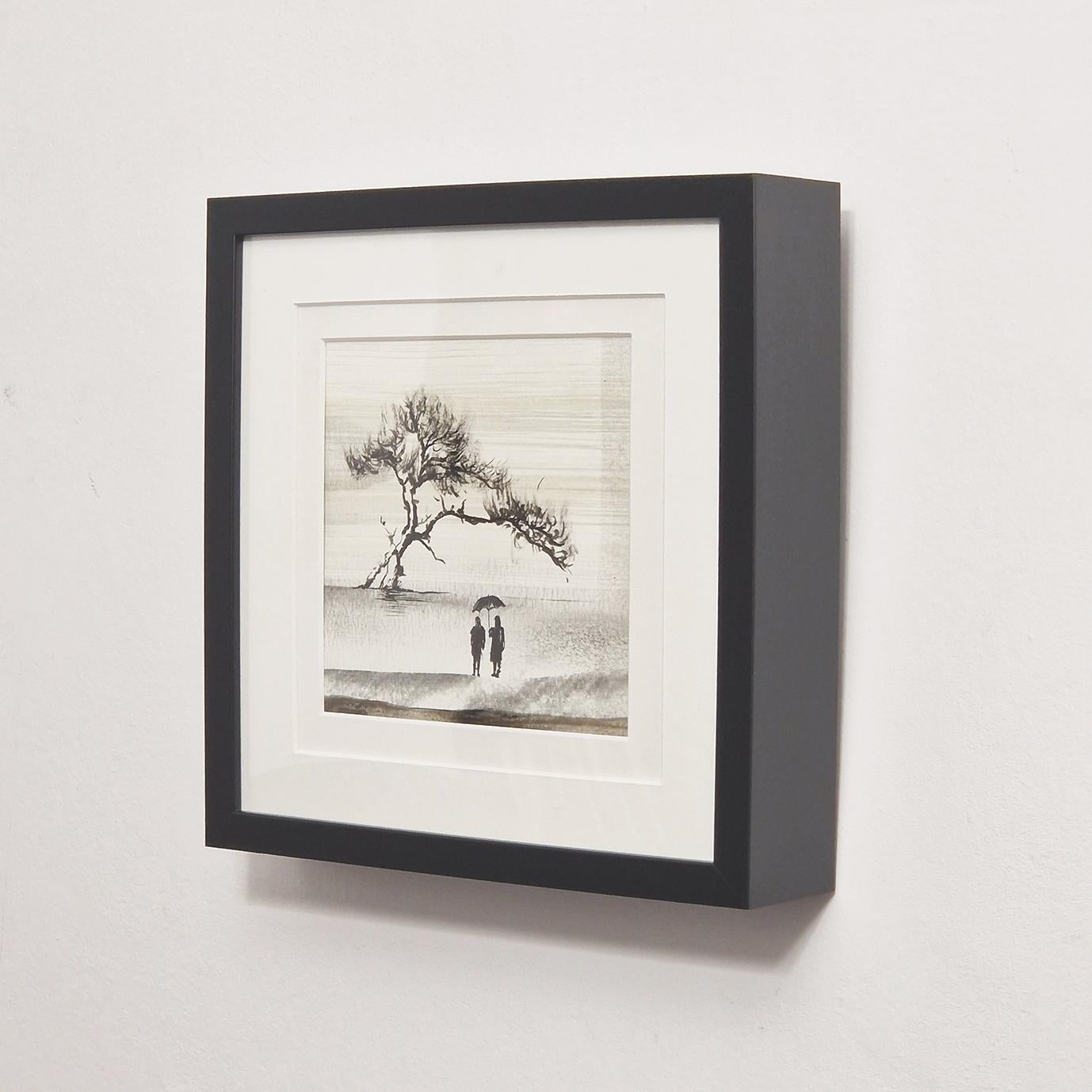 Gemeinsam - Moderne figurative Natur- und Landschaftszeichnung – Art von Hanna Banaszczyk